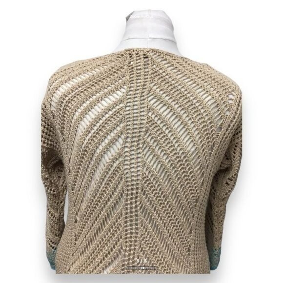 Coldwater Creek Vintage Crochet Tunic Cover-up, Beige, size XL - Picture 4 of 7